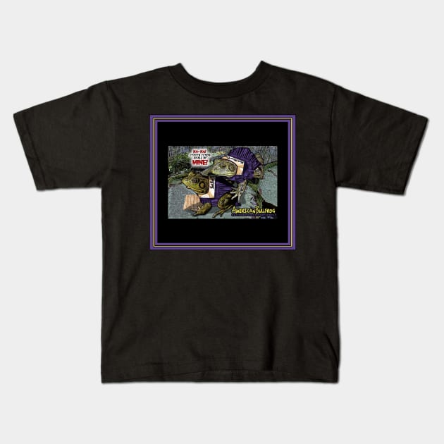 American Bullfrog Kids T-Shirt by ImpArtbyTorg